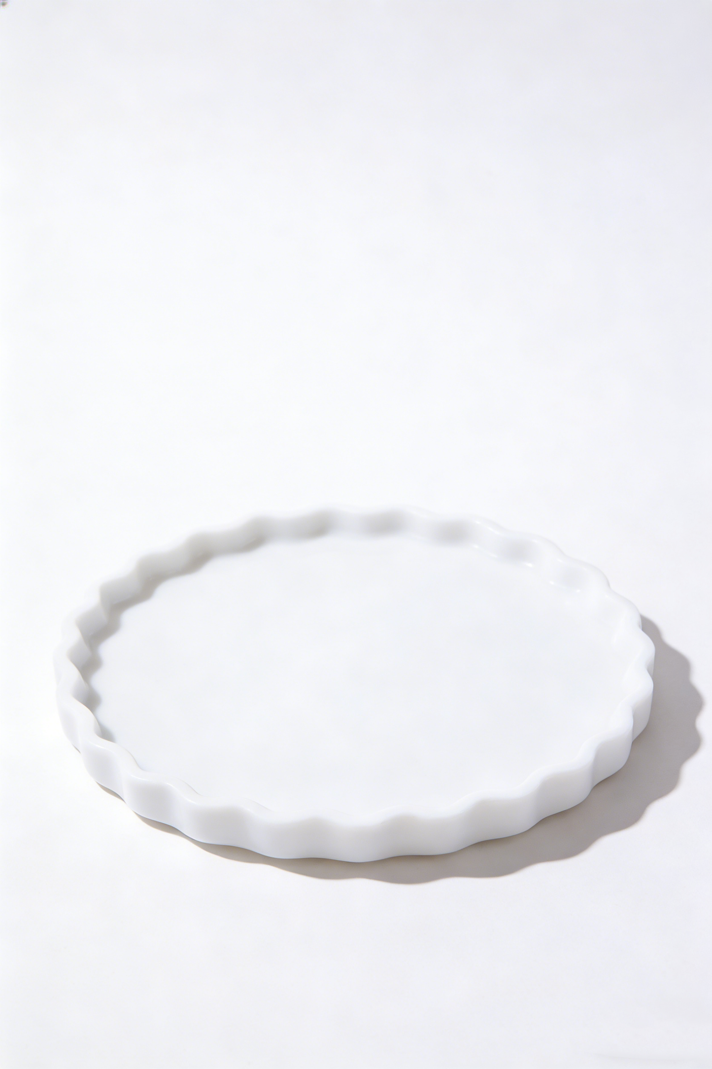 Cream-Colored Tray With A Wavy Edge