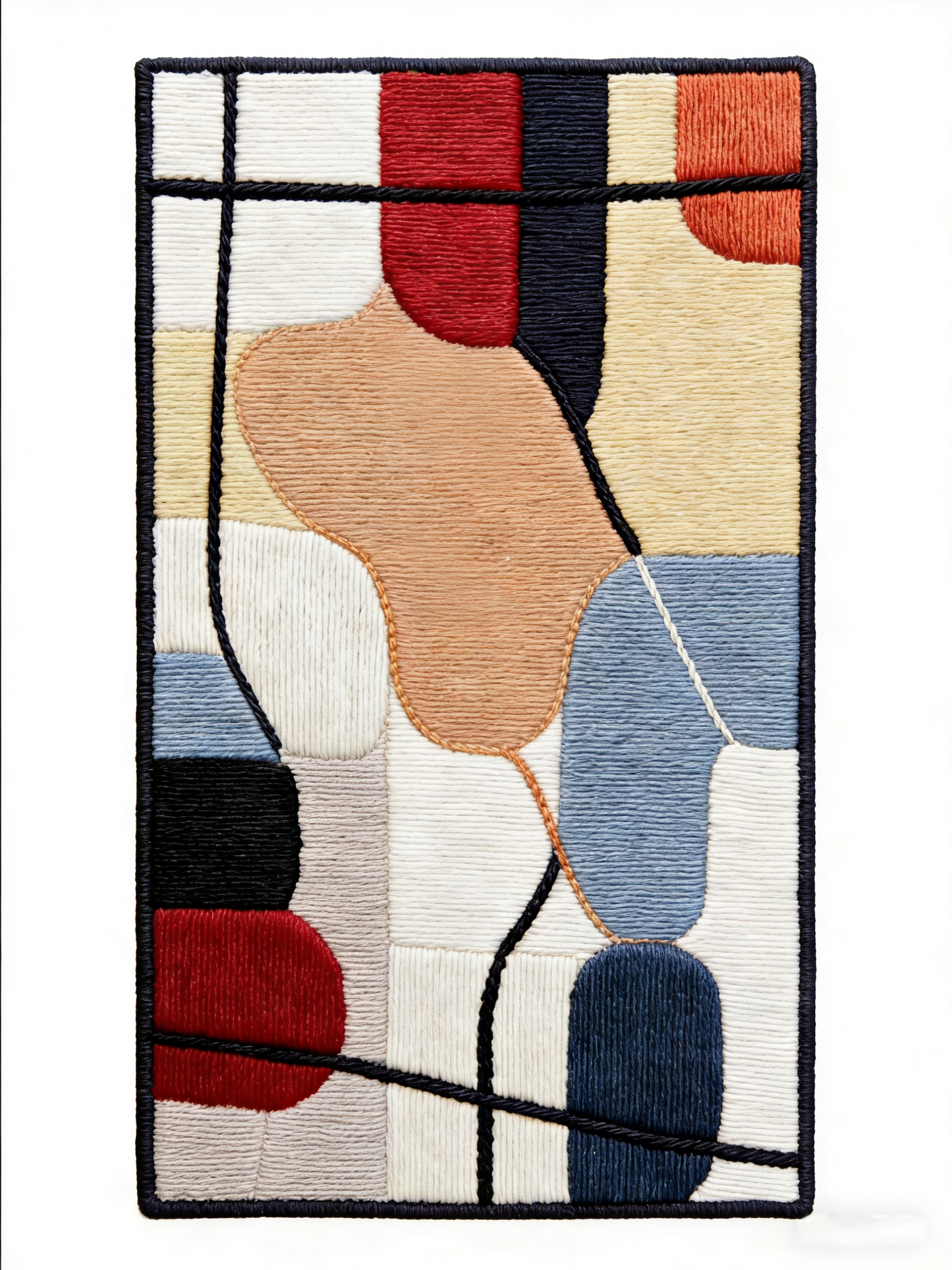 Geometric pattern PVC doormat