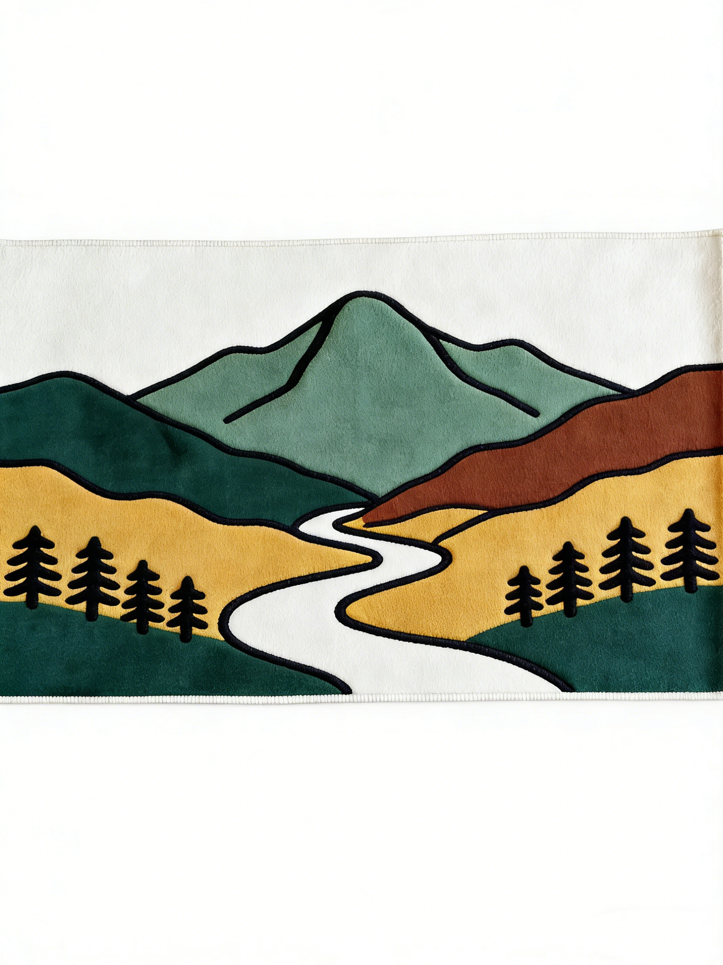 Mountain landscape pattern floor mat