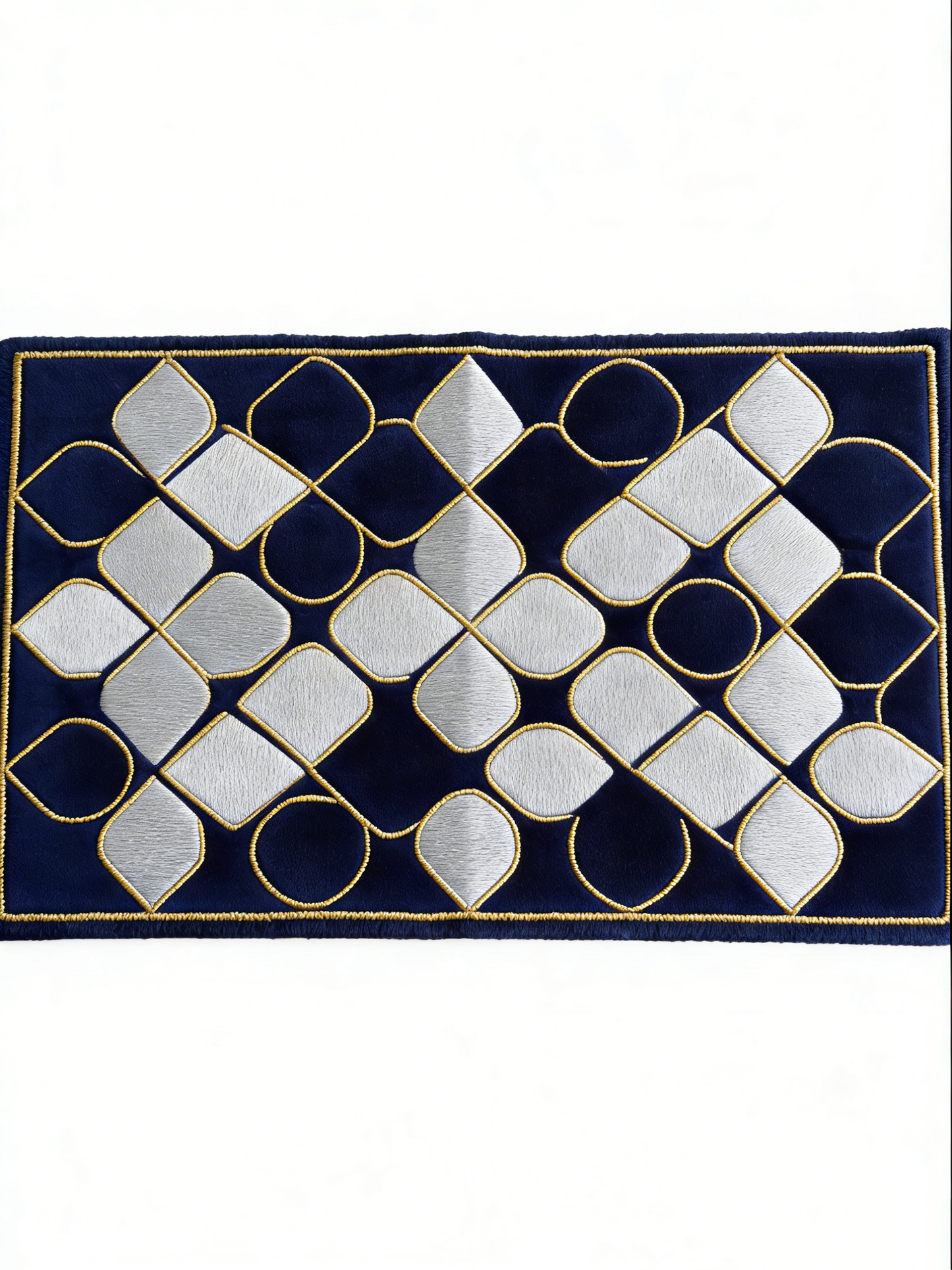 Black and White Patterned PVC Doormat