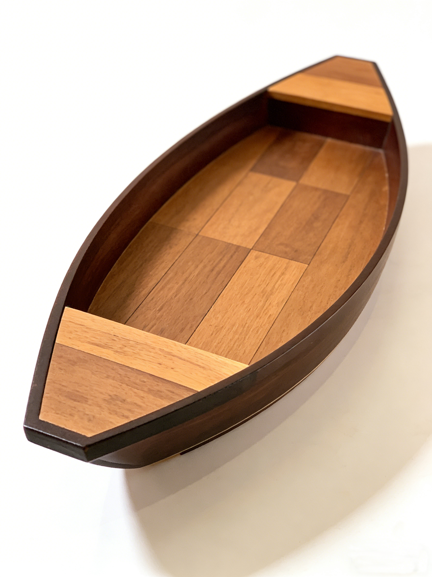 Wooden Boat-Shaped Tray