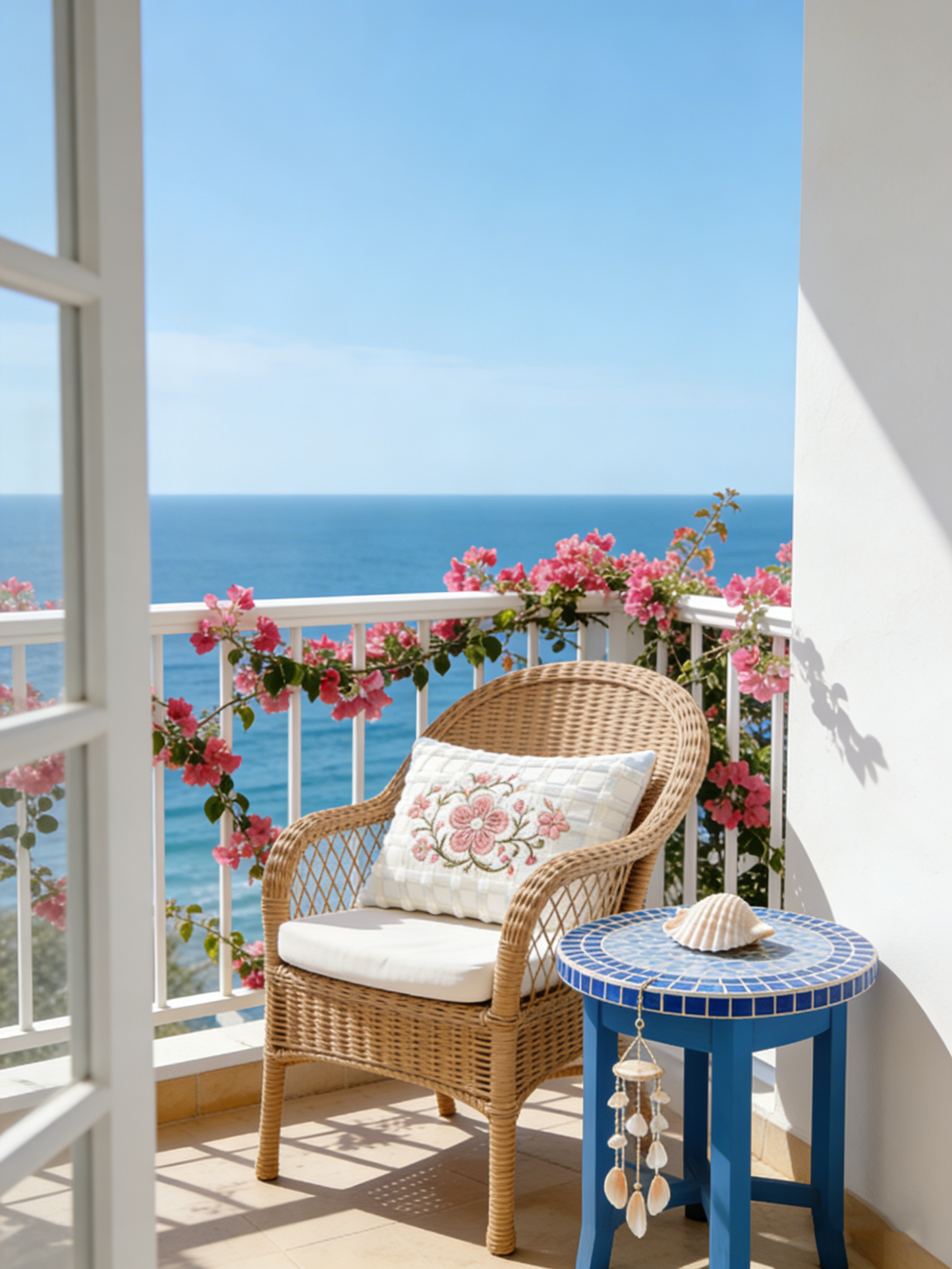 Off-white cushion cover with a floral pattern