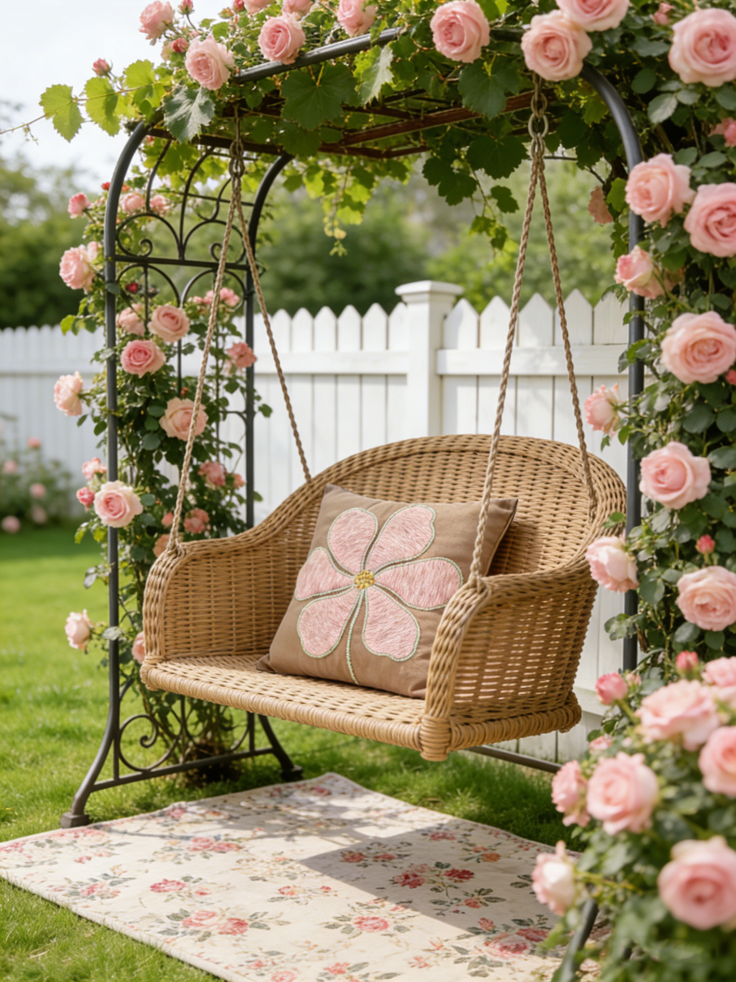 Petal pattern cushion cover