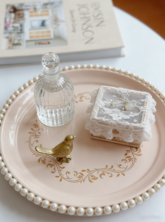 French Vintage Round Tray