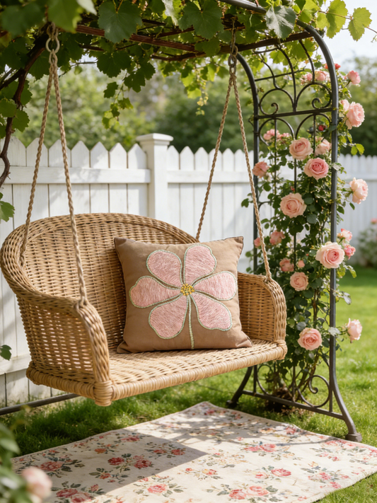 Petal pattern cushion cover