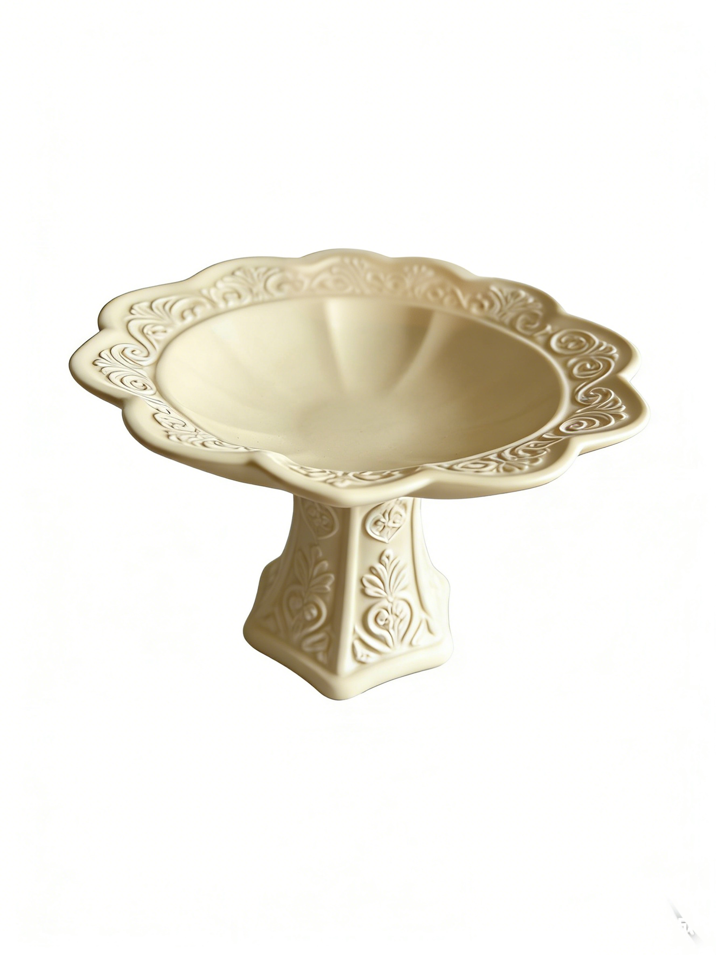 Creamy White Vintage Ceramic Tray