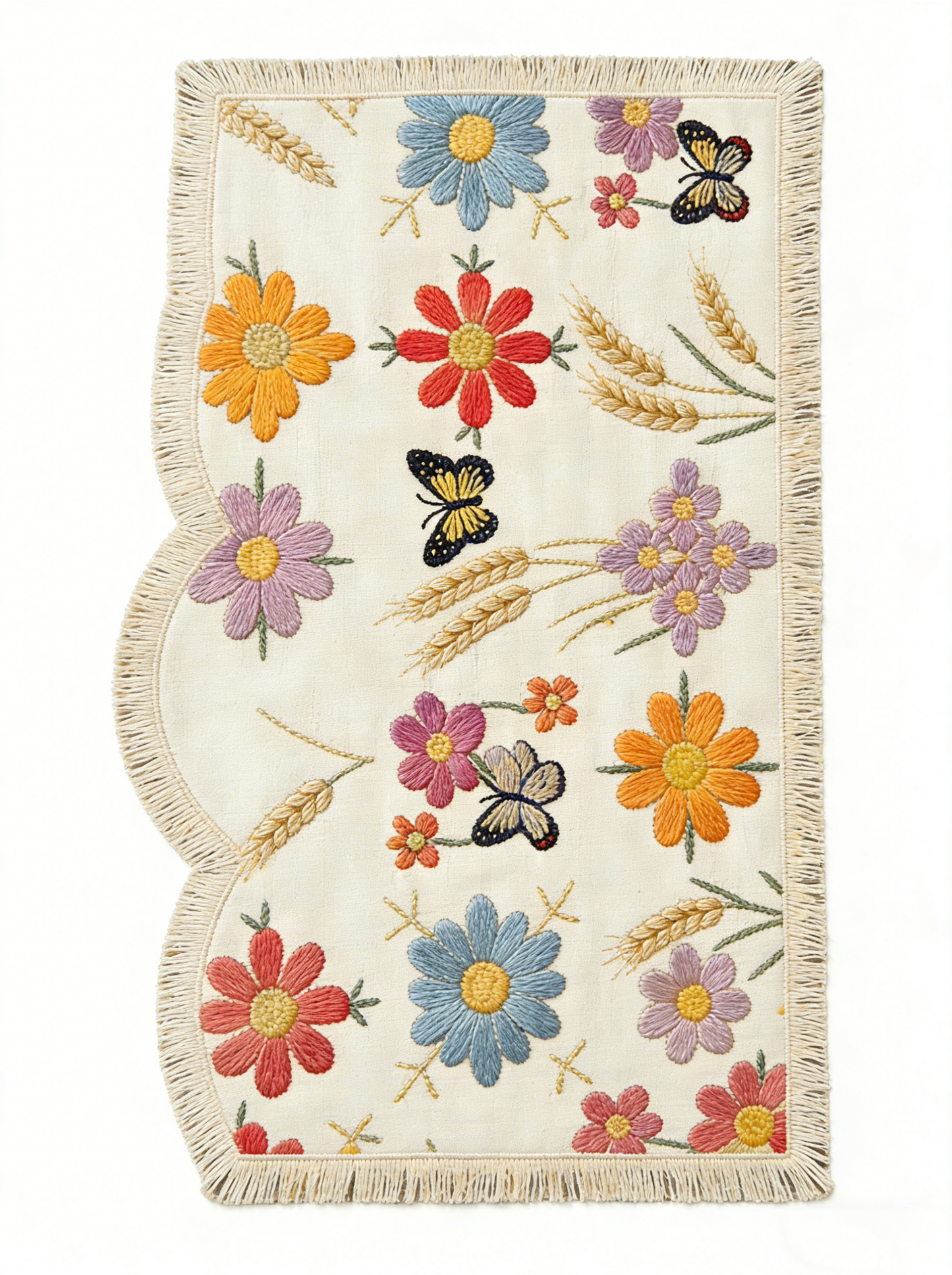 Classic floral pattern doormat