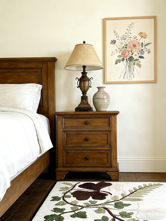 Botanical pattern carpet